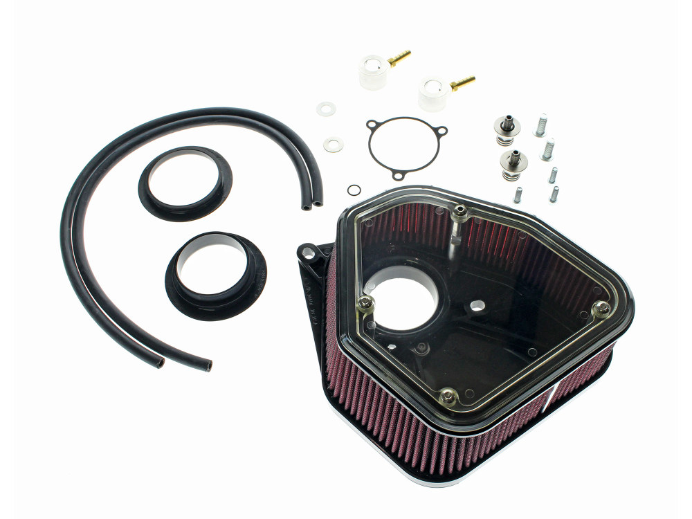 2.8in. Polycarbonate Boom Box Air Cleaner Kit – Black. Fits Milwaukee-Eight 2017up.