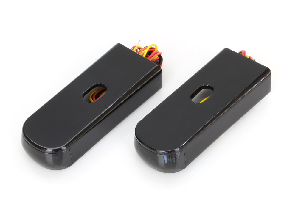 Strut Light Kit with Red Run/Brake & Amber Turn Signal - Black. Fits Dyna 2006-2017.