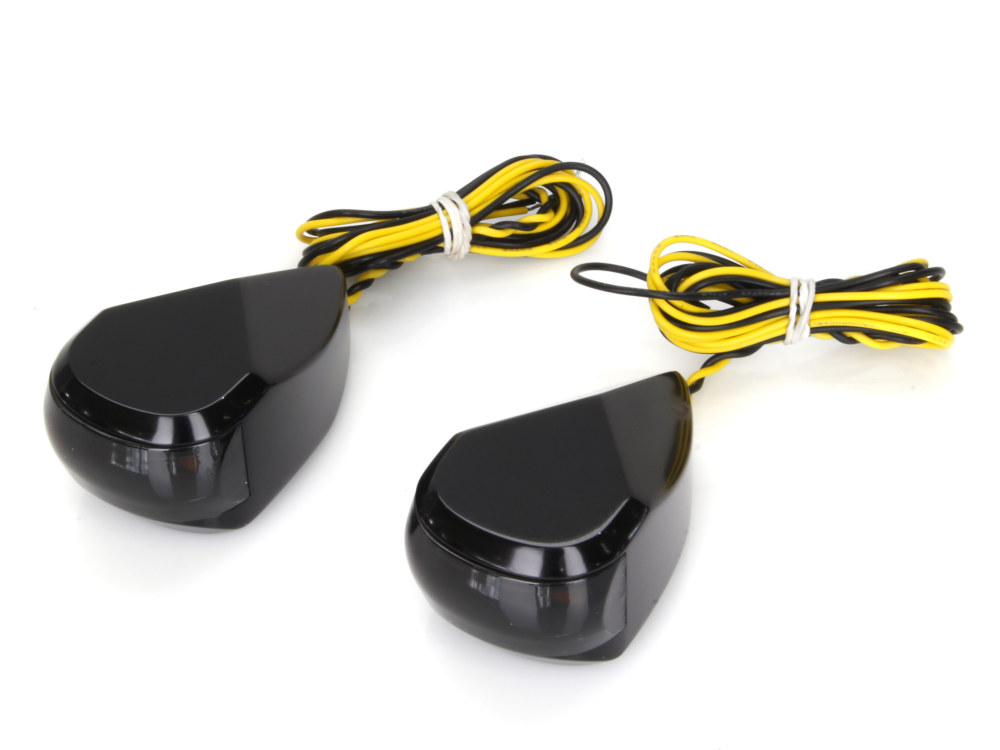 MRL Multi-Replacement Turn Signals with Smoke Lens & Amber Flashing – Black.