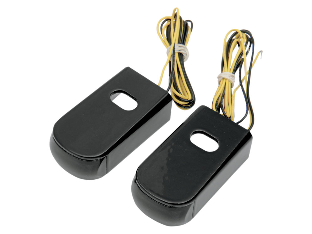 Strut Light Kit with Red Run/Brake & Amber Turn Signal - Black. Fits Sportster 2004-2021.