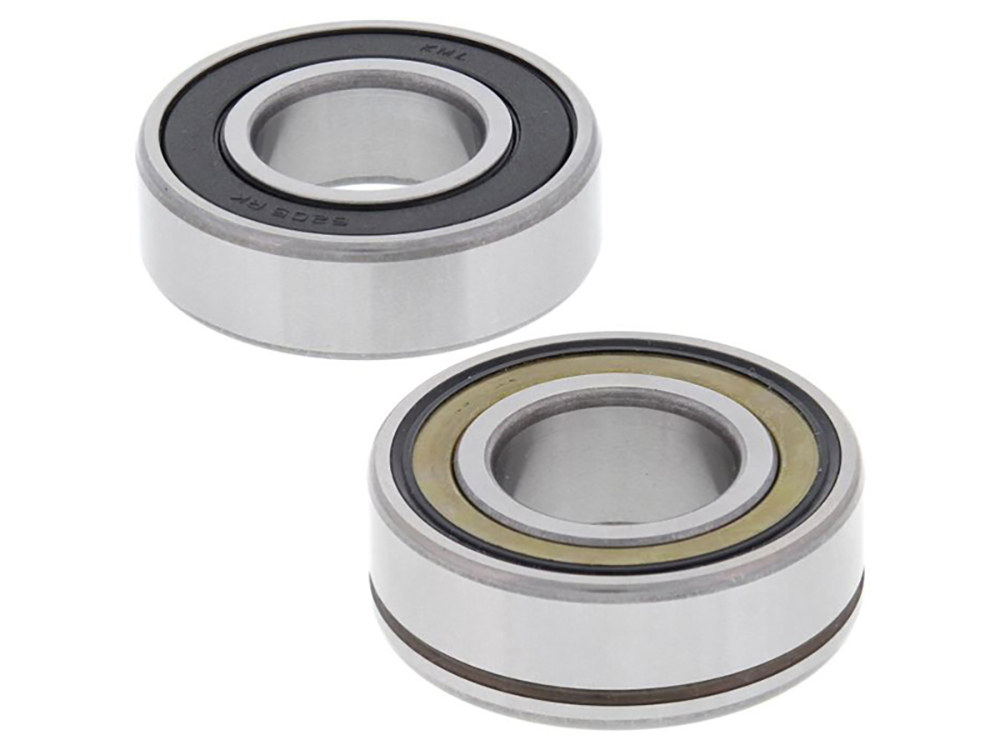 25mm Sealed ABS Wheel Bearing Kit. Fits Softail 2012up, Touring 2008up, Dyna 2012-2017, Sportster 2014-2017, V-Rod 2008-2017 & Street 2017-2020.
