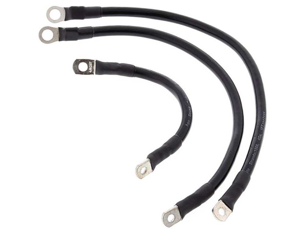 Battery Cable Kit – Black. Fits Softail 1984-1988.