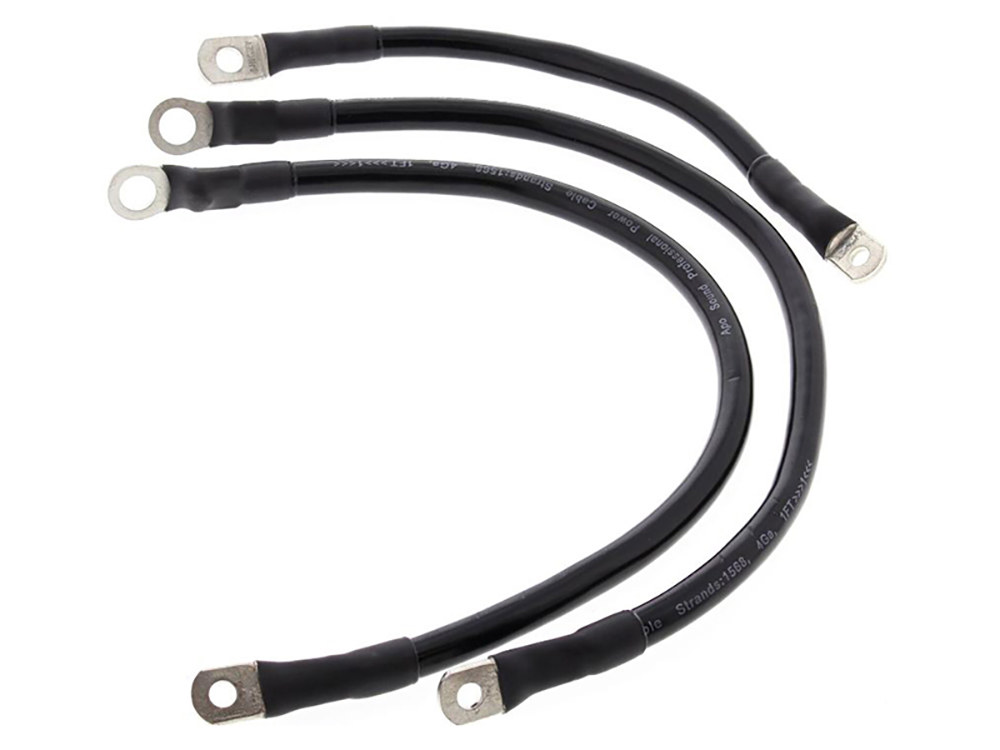 Battery Cable Kit - Black. Fits FL 1965-1979.