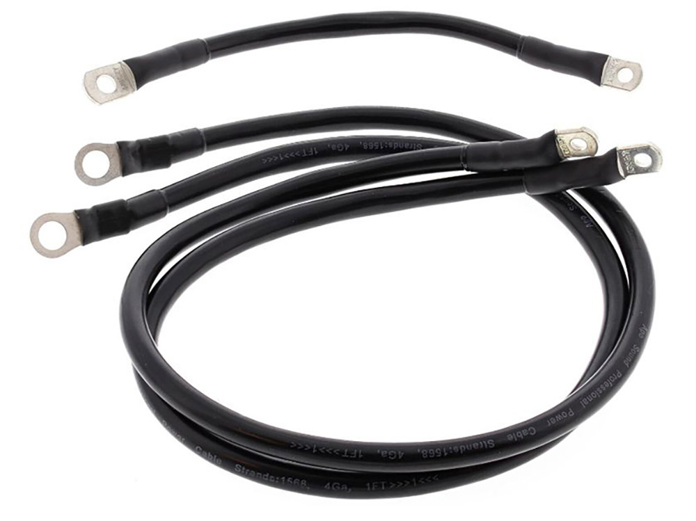 Battery Cable Kit - Black. Fits Touring 1980-1988