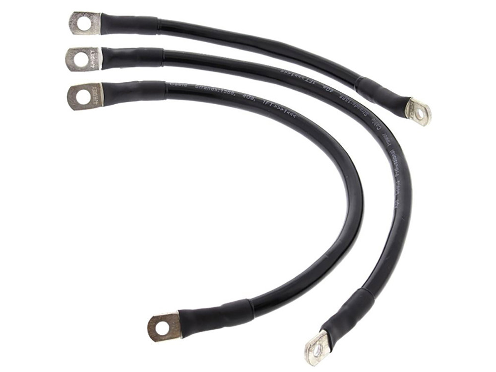 Battery Cable Kit - Black. Fits Dyna 2004-2009