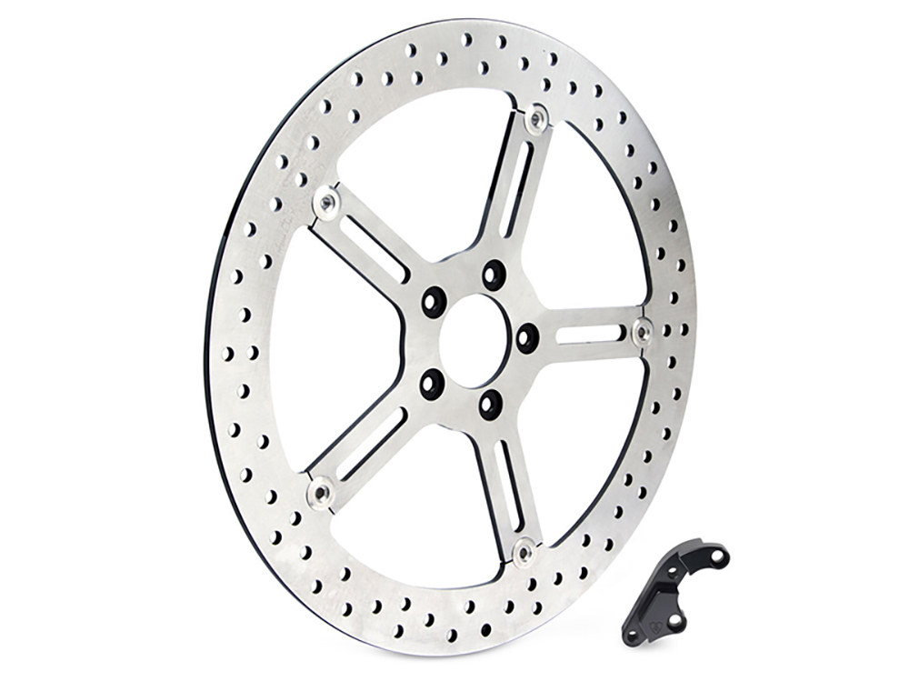 15in. Left Hand Front Big Brake Disc Rotor. Fits Softail 2015-2017 & Dyna 2006-2017.