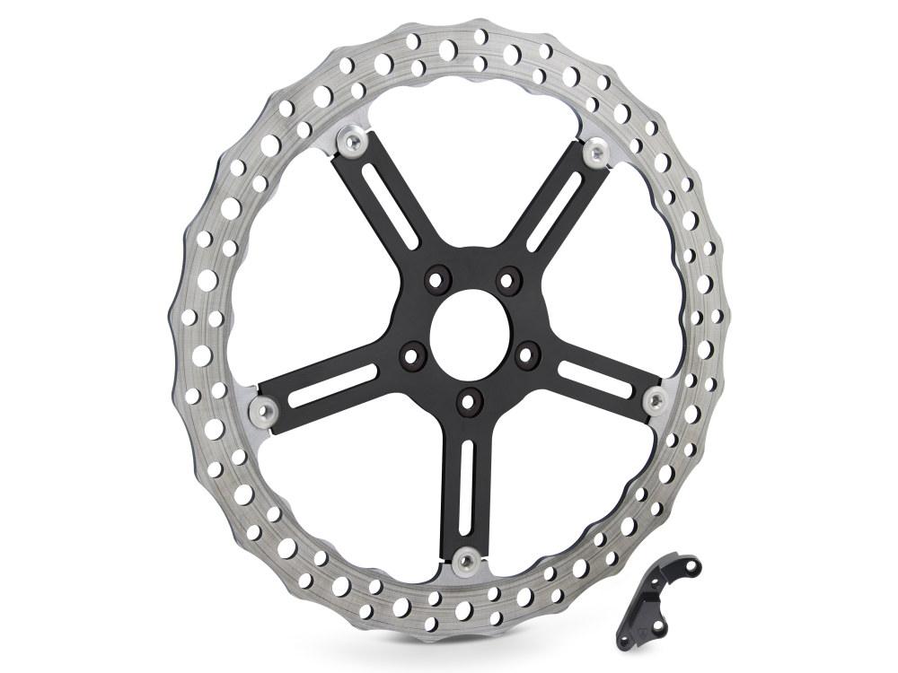 15in. Left Hand Front Jagged Big Brake Disc Rotor. Fits Softail 2000-2014 & Dyna 2000-2005.