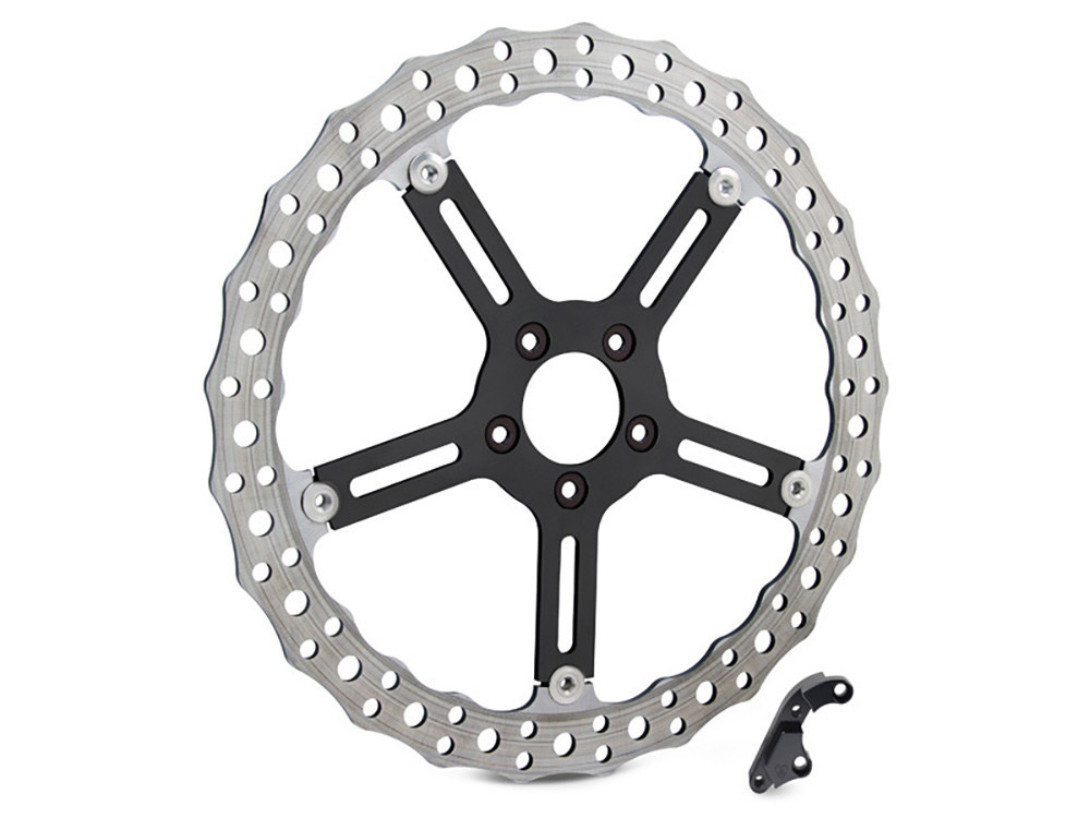15in. Right Hand Front Jagged Big Brake Disc Rotor. Fits Softail 2015-2017 & Dyna 2006-2017.