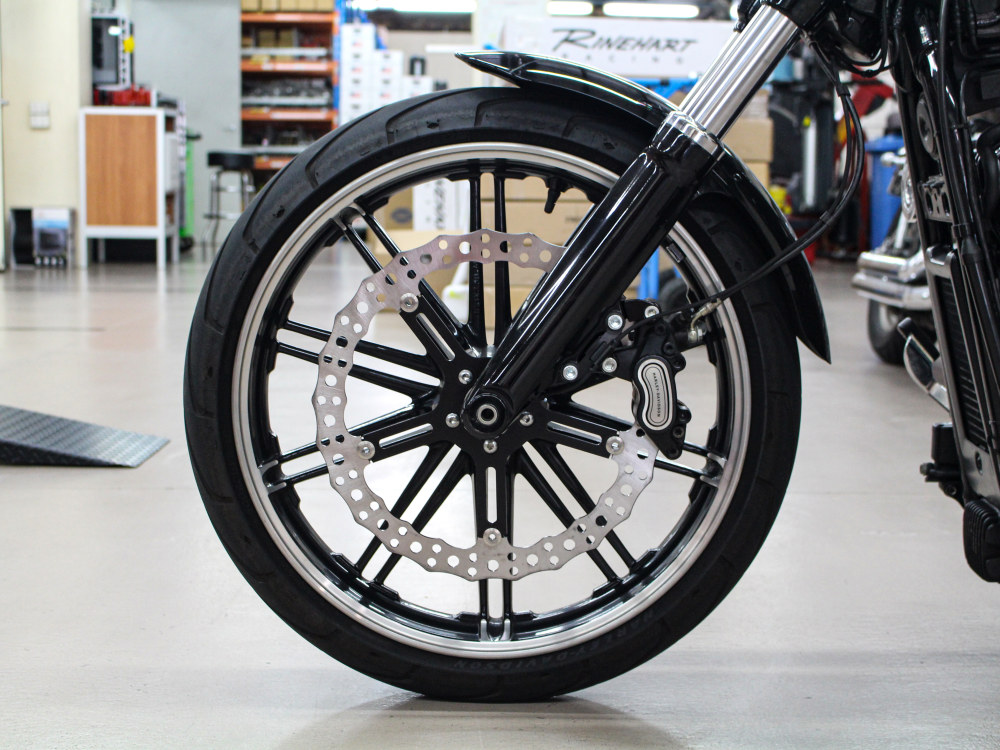 15in. Left Hand Front Jagged Big Brake Disc Rotor. Fits Softail Street Bob, Breakout & Low Rider 2018up & Standard 2020up.