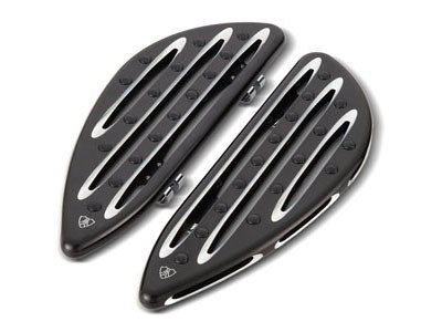 Deep Cut Front FloorBoards – Black. Fits Touring 1982up & FL Softail 1986-2017.