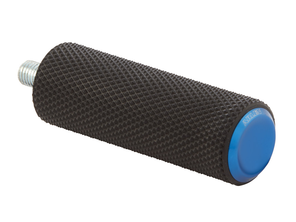 Knurled Fusion Shiftpeg - Blue. Fits H-D. - Arlen Ness