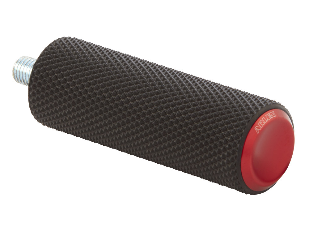 Knurled Fusion Shiftpeg - Red. Fits H-D. - Arlen Ness