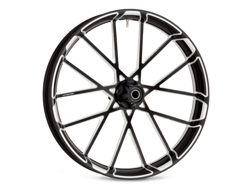 18in. x 5-1/2in. ProCross Front Wheel with Hub - Black. Fits Fat Bob 2018-2024