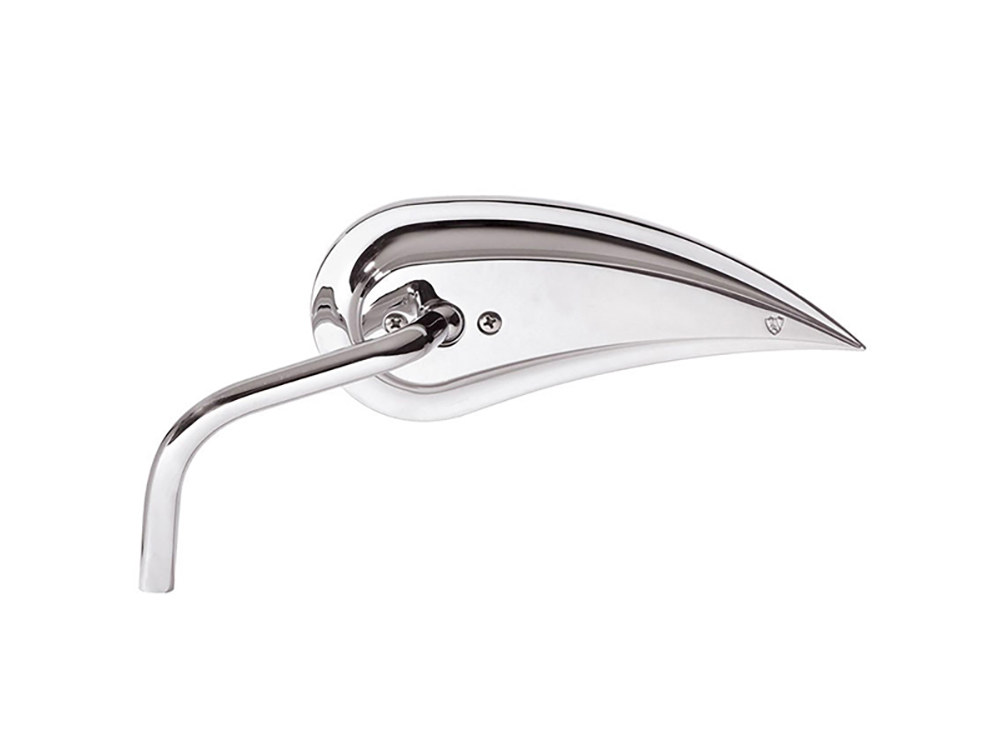 Rad III Teardrop Mirror with Steel Stem - Chrome. Fits Left.