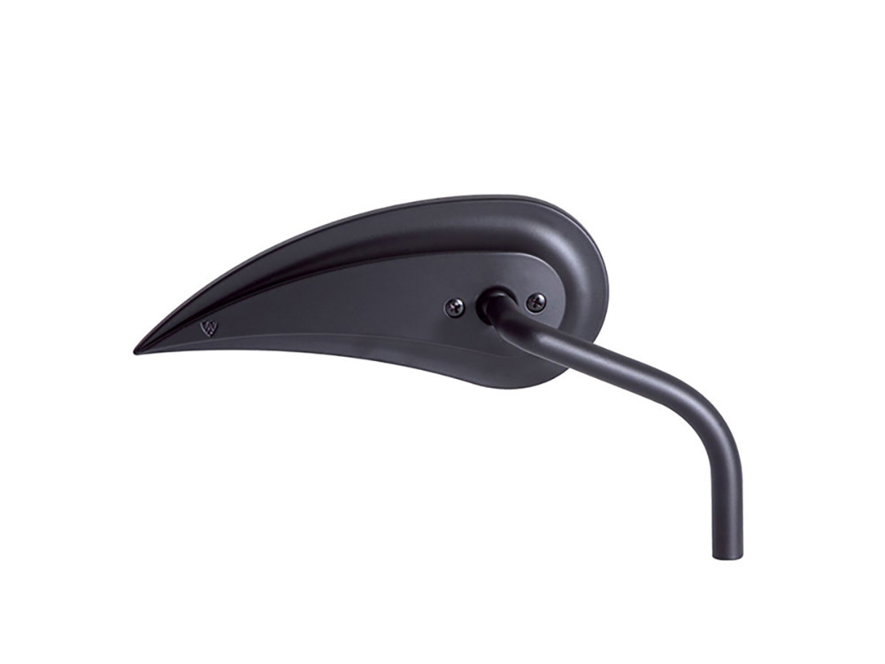 Rad III Teardrop Mirror with Steel Stem - Black. Fits Right.