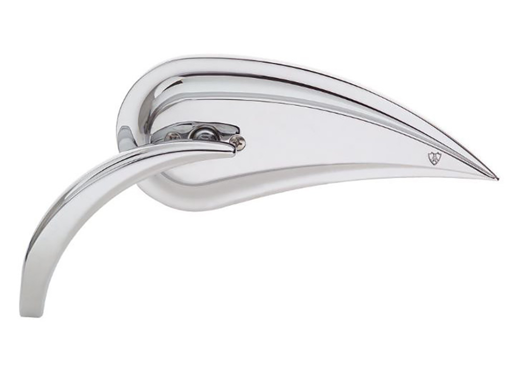 Rad III Teardrop Mirror with Die-Cast Stem - Chrome. Fits Left.