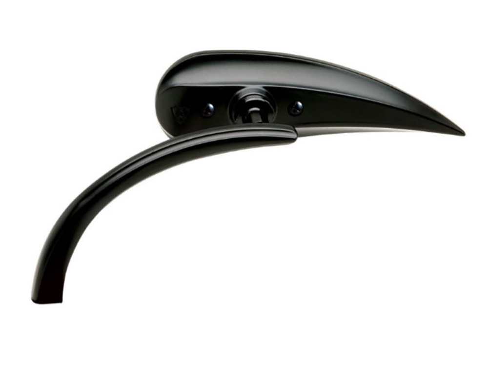 Rad II Teardrop Mirror - Black. Fits Left
