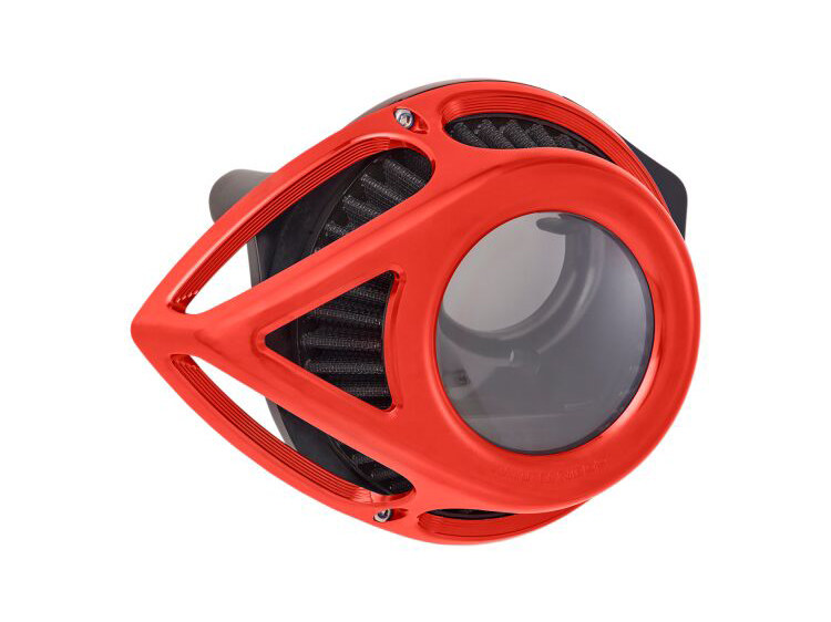 Tear Sucker Clear Air Cleaner Kit – Red. Fits Milwaukee-Eight 2017up
