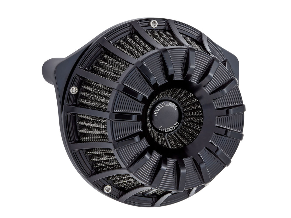 15-Spoke Air Cleaner Kit - Black. Fits Softail 2000-2015, Dyna 1999-2017, Touring 1999-2007 with CV Carb or Cable Operated Delphi EFI