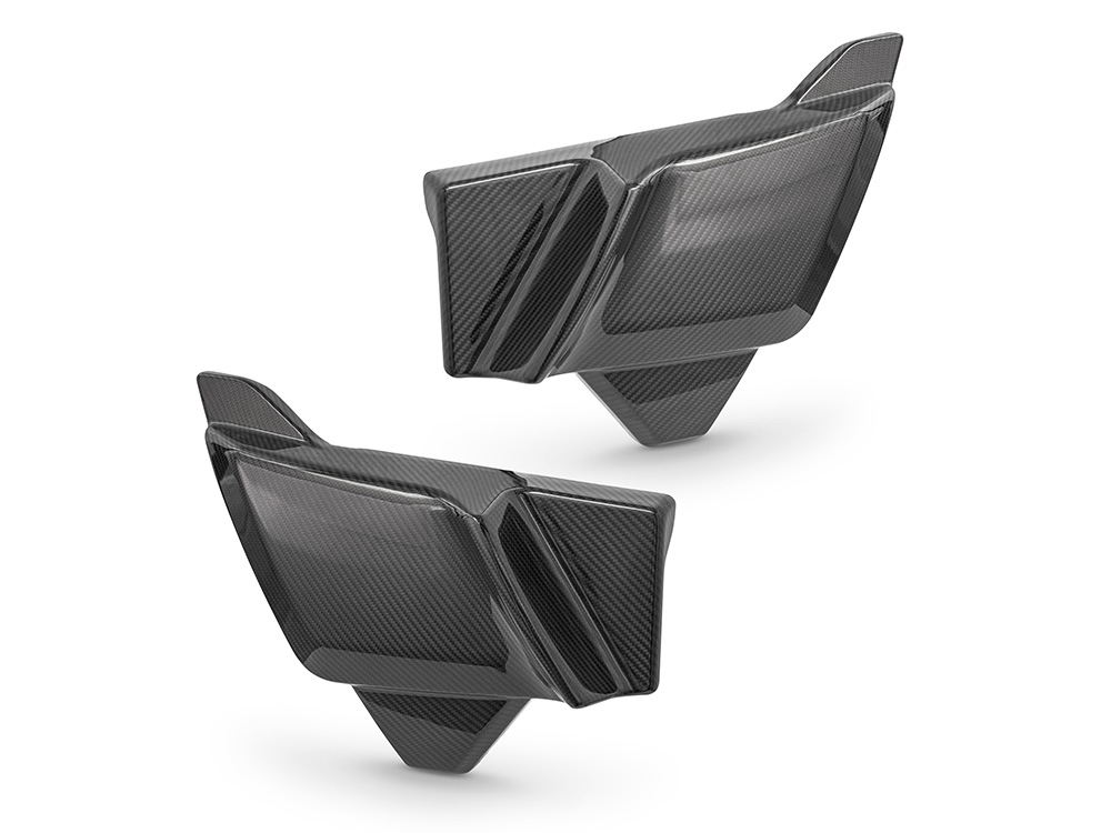 Carbon Side Covers - Gloss Finish. Fits CVO Touring 2023up, Street Glide & Road Glide 2024up, Touring 2025up
