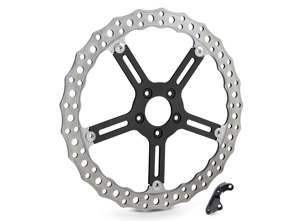 15in. Left Hand Front Jagged Big Brake Disc Rotor. Fits Softail Sport Glide & Low Rider S & ST 2018up.