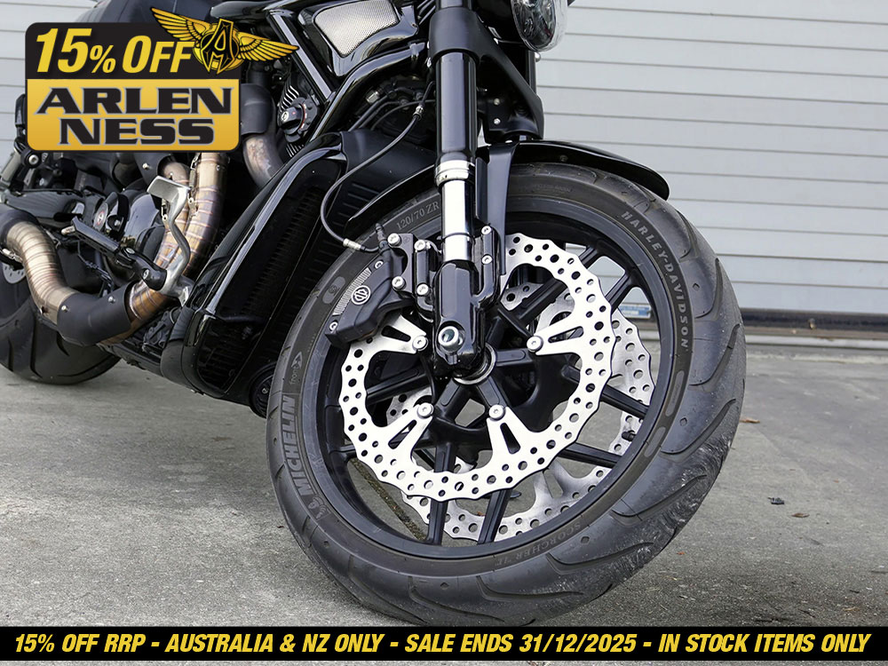 15in. Left & Right Hand Front Jagged Big Brake Disc Rotors. Fits V-Rod 2006-2017 with OEM Cast Wheel