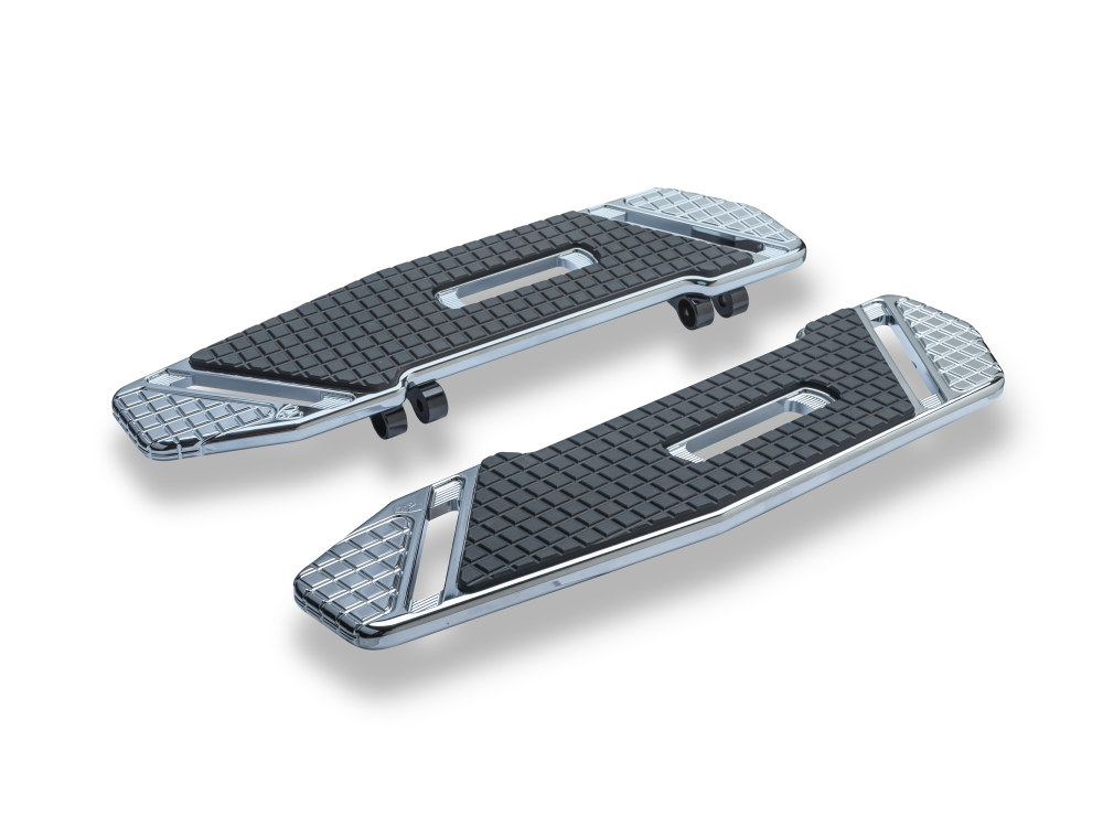 SpeedLiner Front Floorboards - Chrome. Fits FL Softail 2018up.