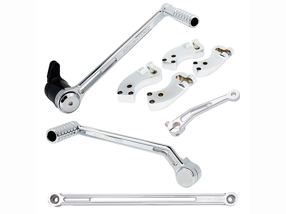 +3in. Extended Reach Foot Control Kit - Chrome. Fits Touring 2008up