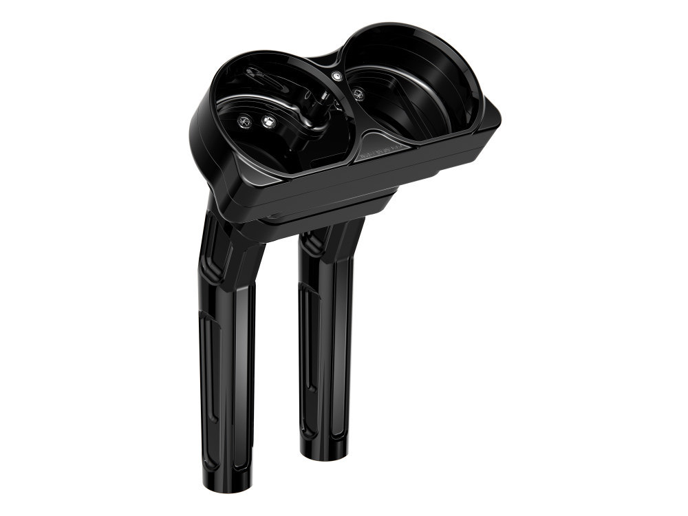 10in. Method Kickback Risers & Gauge Bezel- Black. Fits Road Glide 2015-2023