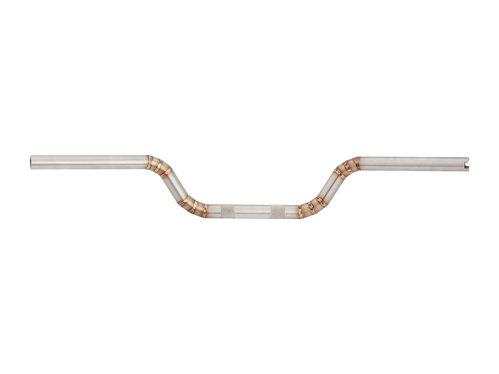Welded Stainless MX Handlebar - Raw Stainless Steel. Fits CVO Touring 2023up, Street Glide & Road Glide 2024up, Touring 2025up & Softail 2025up - Arlen Ness