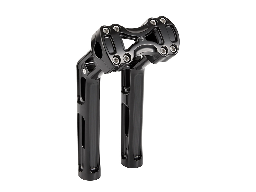 Arlen Ness 10in. Method Wayback Risers - Black. Fits 1in. Handlebar