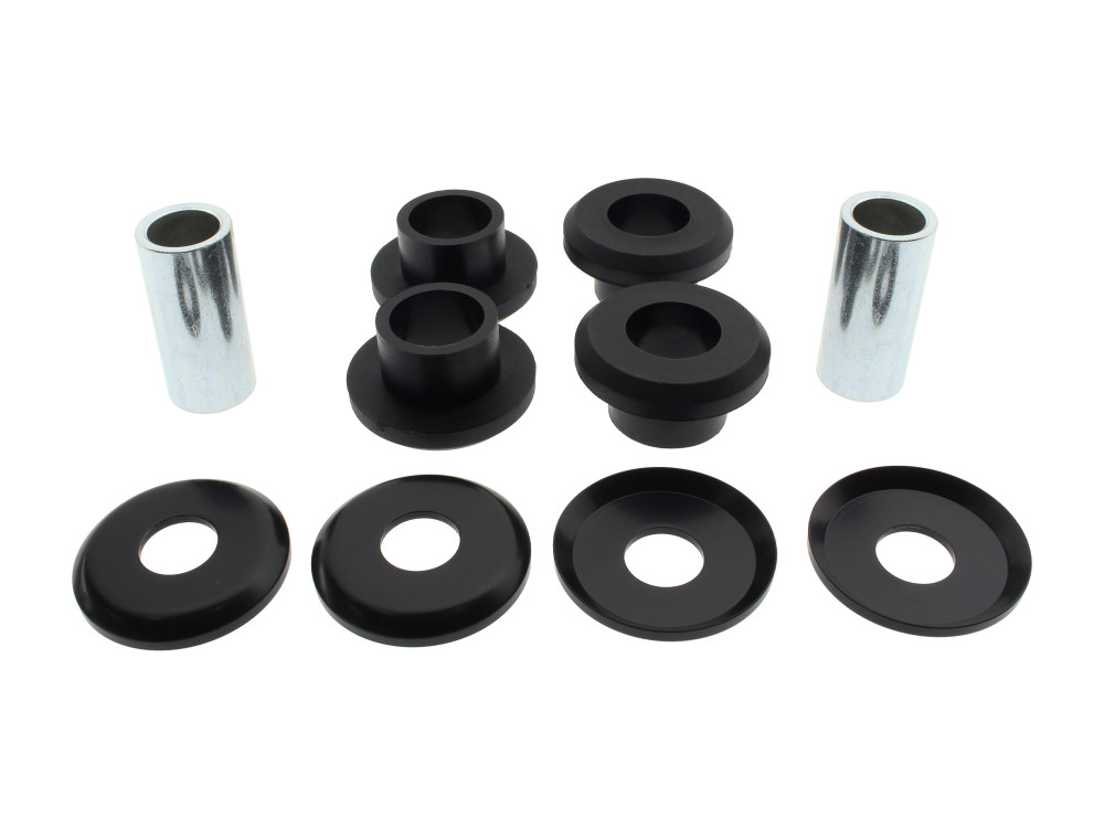 Heavy Duty Polyurethane Handlebar Damper Kit - Black. Fits Touring 1984up.