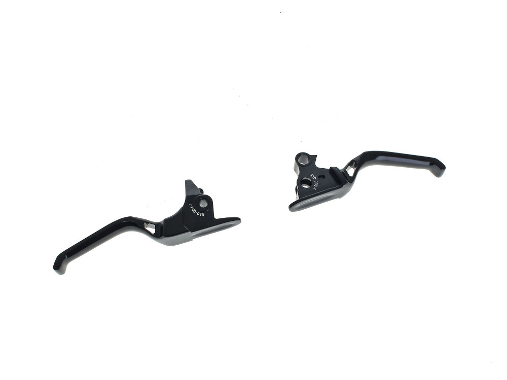 Method Levers - Black. Fits Softail 1996-2014, Dyna 1996-2017, Touring 1996-2007 & Sportster 1996-2003.
