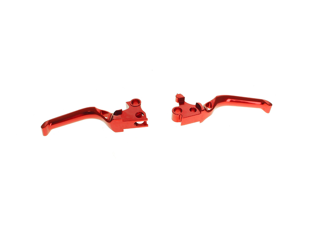Arlen Ness Method Levers - Red. Fits Softail 1996-2014, Dyna 1996-2017, Touring 1996-2007 & Sportster 1996-2003