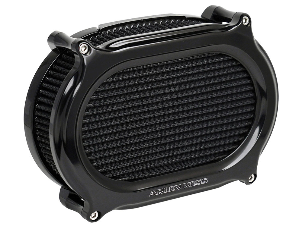 Stage 2 Oval Performance Air Filter – Black. Fits Milwaukee-Eight 2017up with Ventilator/Oval Air Cleaner