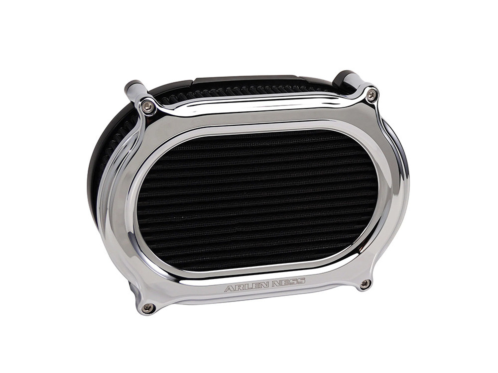 Stage 2 Oval Performance Air Filter Upgrade Kit - Chrome. Fits Touring 2017-2024 & Softail 2018-2024 with Ventilator/Oval Air Cleaner