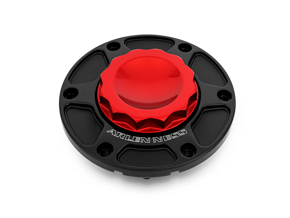 12 Point, Pop-Up Fuel Cap - Gold. Fits CVO Touring 2023up, Street Glide & Road Glide 2024up, Touring 2025up - Arlen Ness