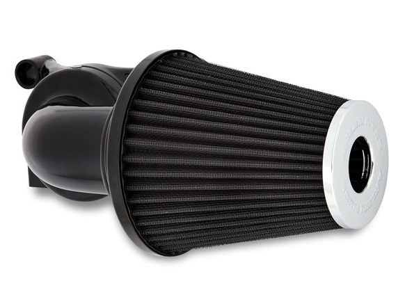 90deg Monster Sucker Air Cleaner Kit – Black. Fits Twin Cam 2008-2017 with Throttle-by-Wire.