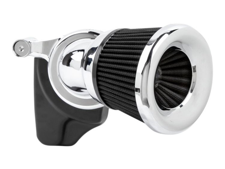 Velocity 65 Degree Air Cleaner Kit – Chrome. Fits Twin Cam 2008-2017 with Throttle-by-Wire.