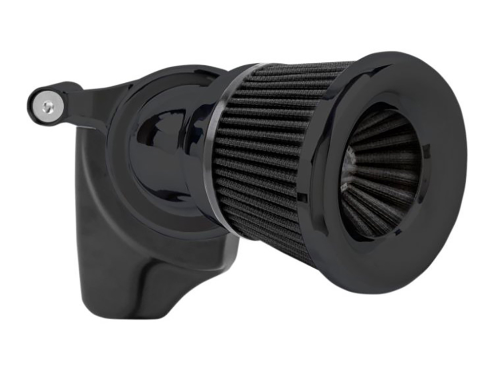 Velocity 65 Degree Air Cleaner Kit - Black. Fits Big Twins 1993-2017 with CV Carb or Cable Operated Delphi EFI.