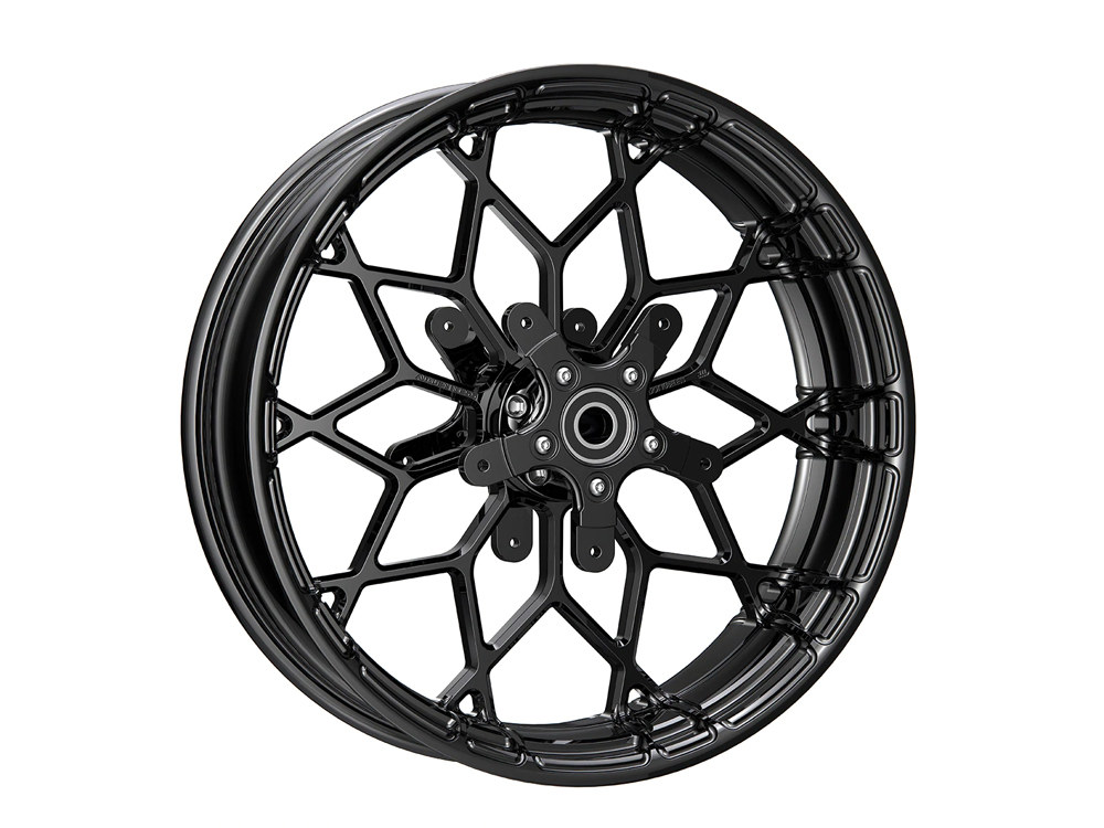 18in. x 5.5in. Fat Factory Prodigy Replica Wheel - Gloss Black. Fits most Touring 2008-2023 & Road King Special 2020up