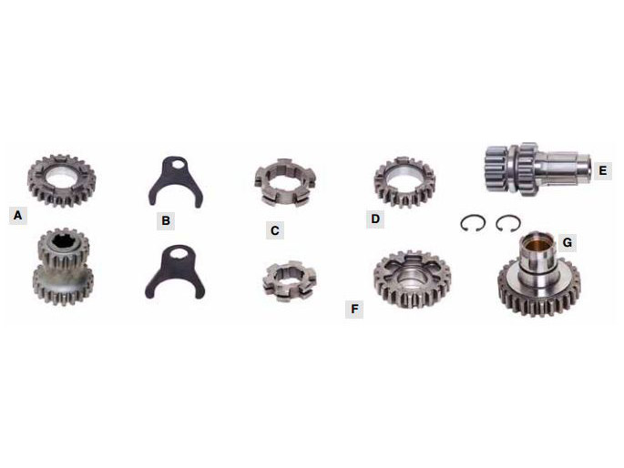 Andrews Products 2.60/1.23 Transmission Gear Kit. Fits 4Spd Big Twin 1936-1976