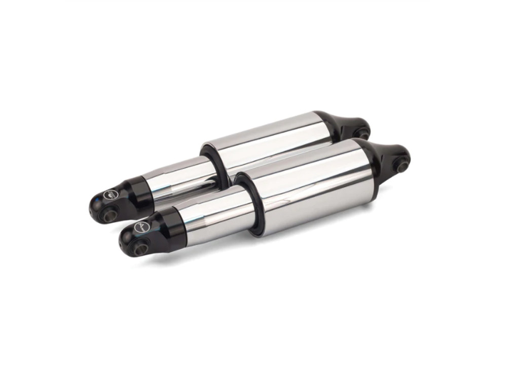 Rear Air Shock Absorbers – Chrome. Fits Touring 1990-2008.