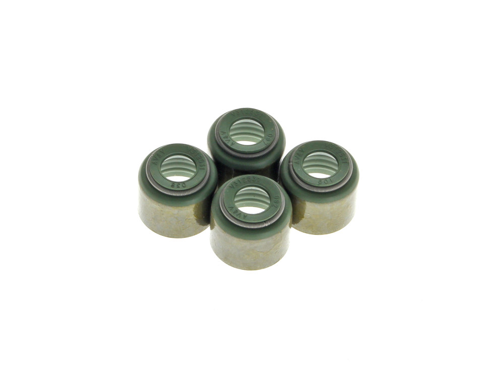 Viton Valve Guide Seals. Fits Big Twin 1984-2004, Sportster & Buell 1986-2003 using AV&V Guides.