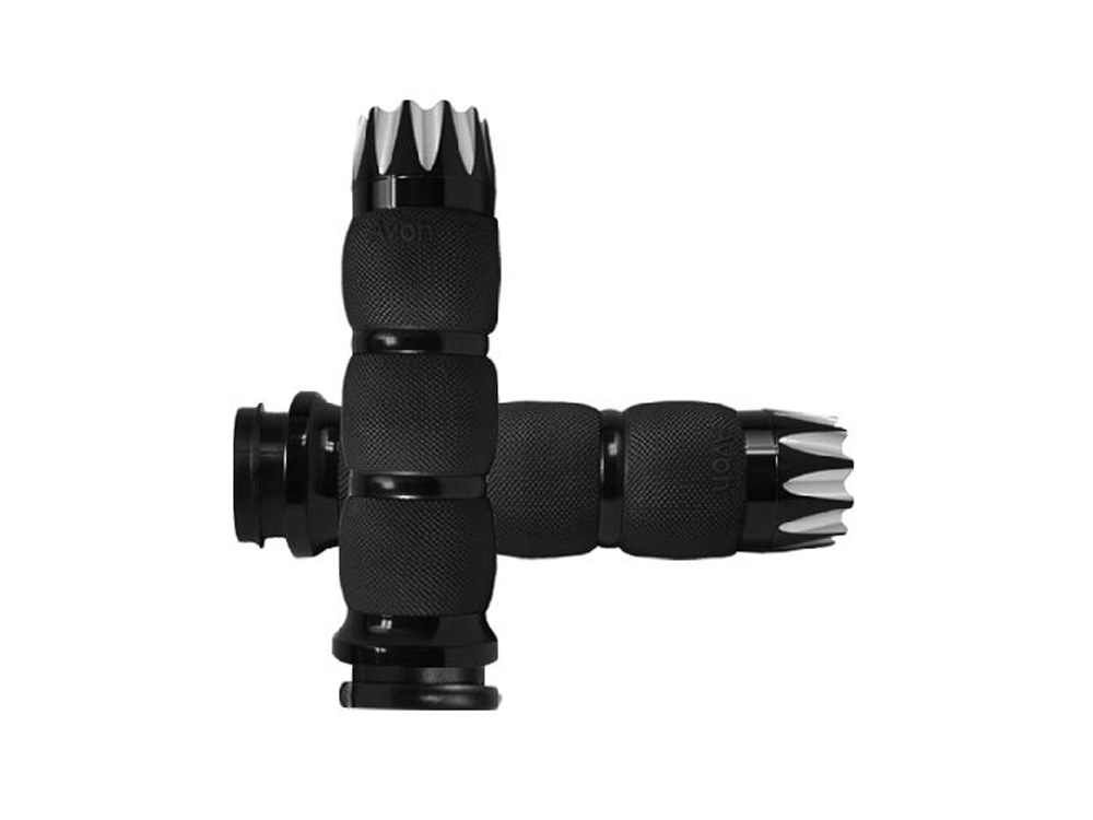 Excalibur Air Cushion Handgrips – Black. Fits H-D 2008up with Throttle-by-Wire.