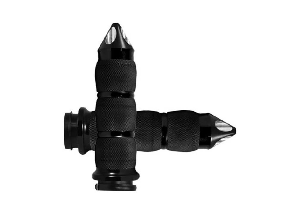 Spike Air Cushion Handgrips – Black. Fits H-D 2008up with Throttle-by-Wire.