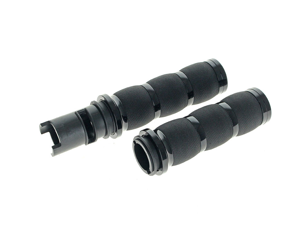 Air Cushion Handgrips - Black. Fits CVO Touring 2023up, Street Glide & Road Glide 2024up, Touring 2025up & Softail 2025up