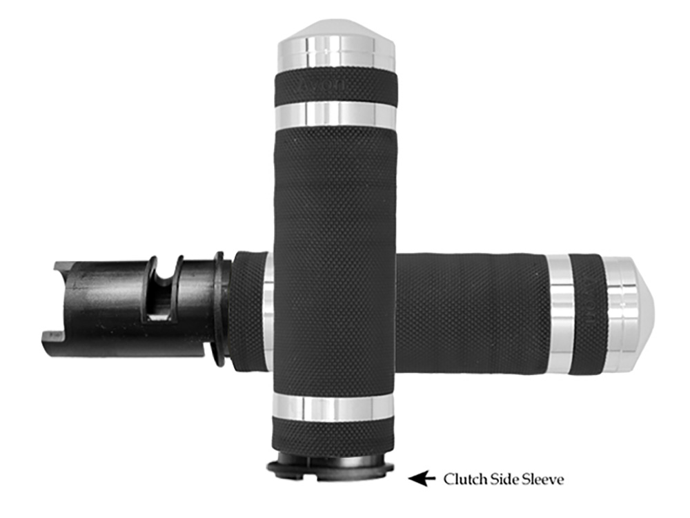 Air Cushion Super Sport Handgrips - Chrome. Fits CVO Touring 2023up, Street Glide & Road Glide 2024up, Touring 2025up & Softail 2025up