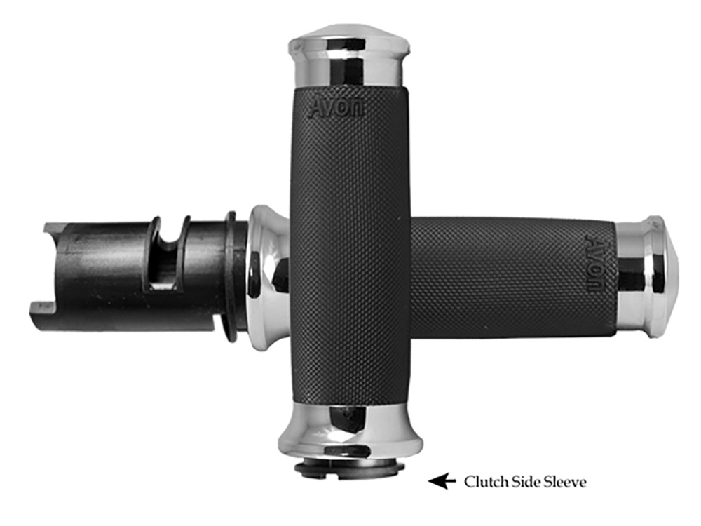 Custom Contour Handgrips - Chrome. Fits CVO Touring 2023up, Street Glide & Road Glide 2024up, Touring 2025up & Softail 2025up