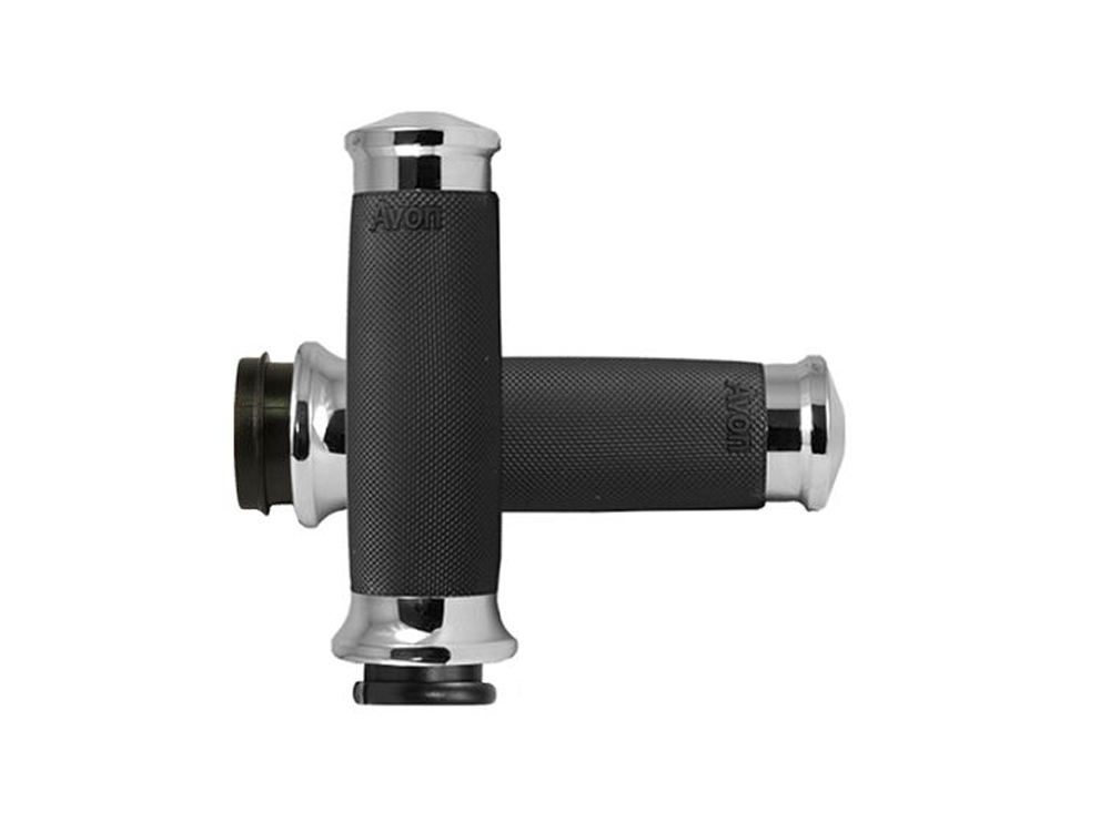Custom Contour Handgrips - Chrome. Fits Big Twin 2008-2024 with Throttle-by-Wire